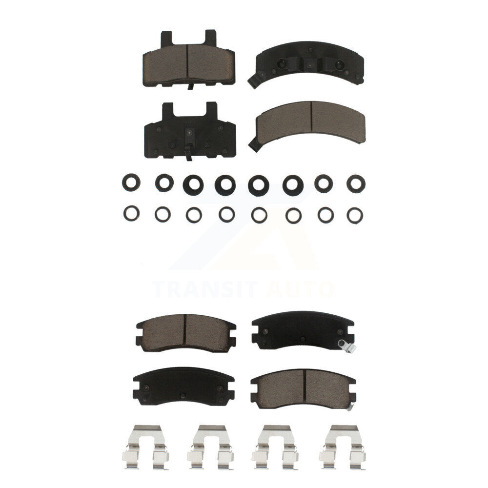 Ceramic Brake Pads Front Rear Kit For 1999 Cadillac DeVille Drum rear brakes