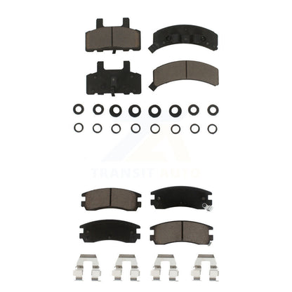 Ceramic Brake Pads Front Rear Kit For 1999 Cadillac DeVille Drum rear brakes