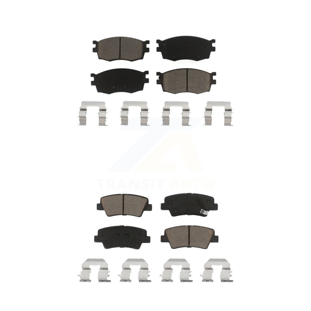 Ceramic Brake Pads Front Rear Kit For 2011 Hyundai Accent