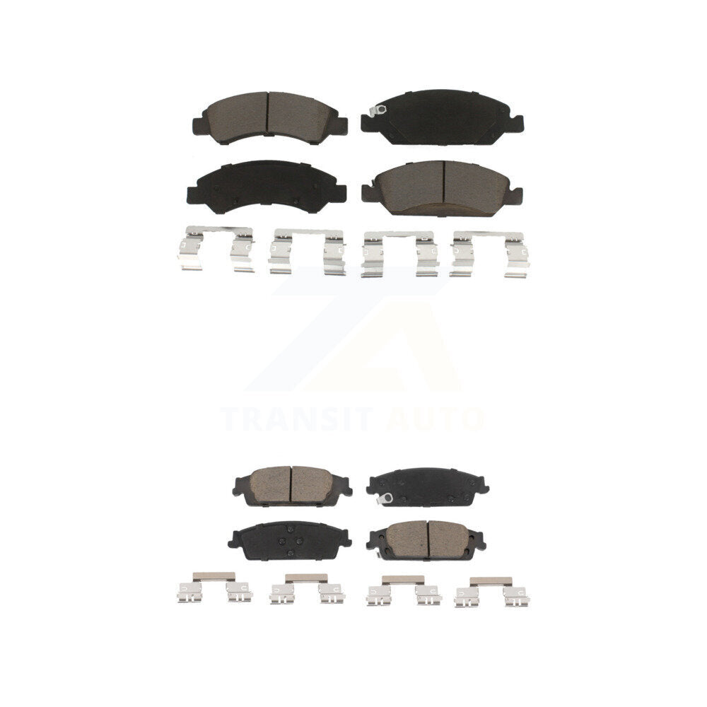 Ceramic Brake Pads Front Rear Kit For GMC Chevrolet Sierra 1500 Silverado Tahoe