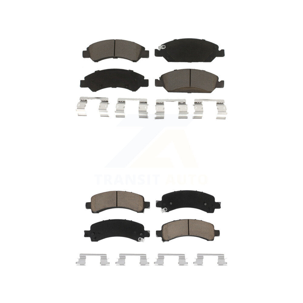 Ceramic Brake Pad Front Rear Kit For 2009-2014 Chevrolet Express 1500 GMC Savana