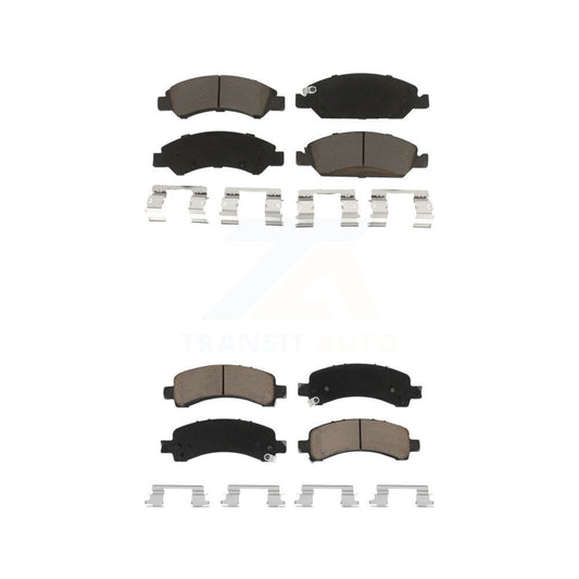 Ceramic Brake Pad Front Rear Kit For 2009-2014 Chevrolet Express 1500 GMC Savana