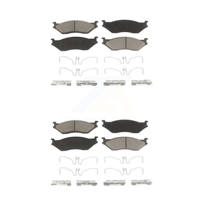 Ceramic Brake Pads Front Rear Kit For Ford F-450 Super Duty F-550 International