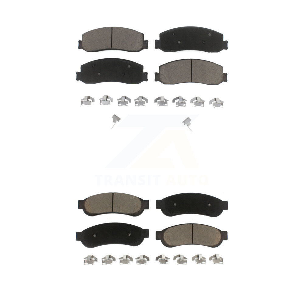 Ceramic Brake Pads Front Rear Kit For Ford F-350 Super Duty F-250