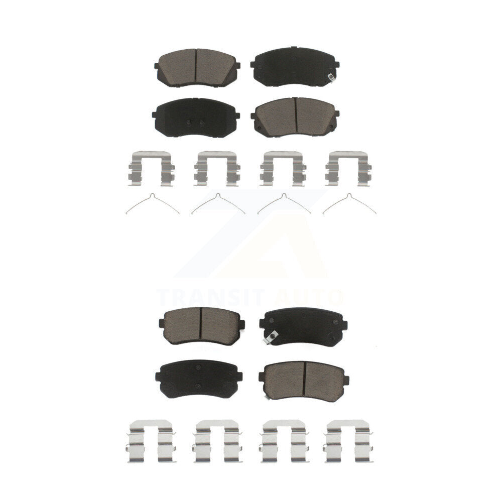Ceramic Brake Pad Front Rear Kit For 16 Hyundai Sonata With Manual Parking