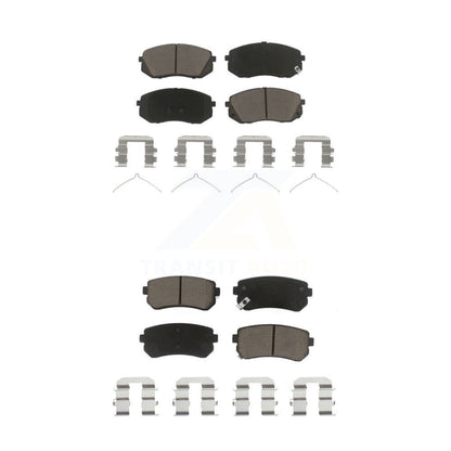 Ceramic Brake Pad Front Rear Kit For 16 Hyundai Sonata With Manual Parking