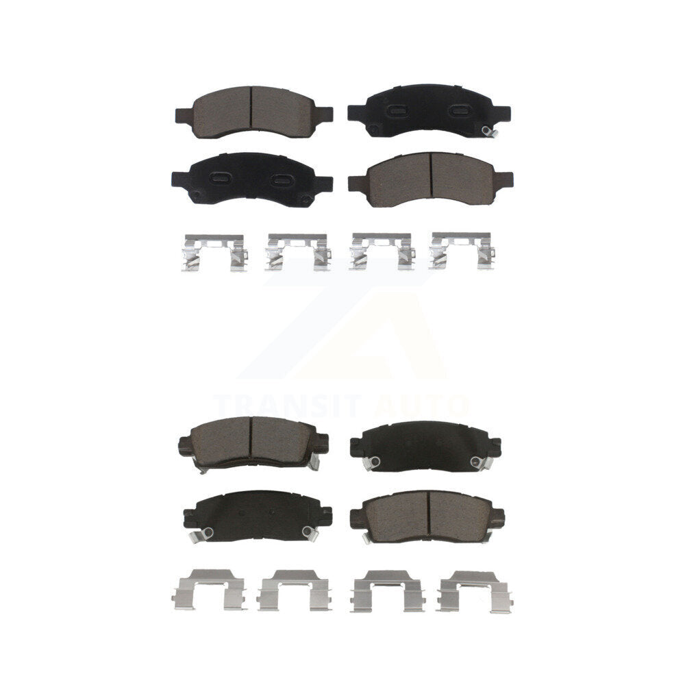 Ceramic Brake Pad Front Rear Kit For Chevrolet Trailblazer GMC Envoy XL EXT Saab