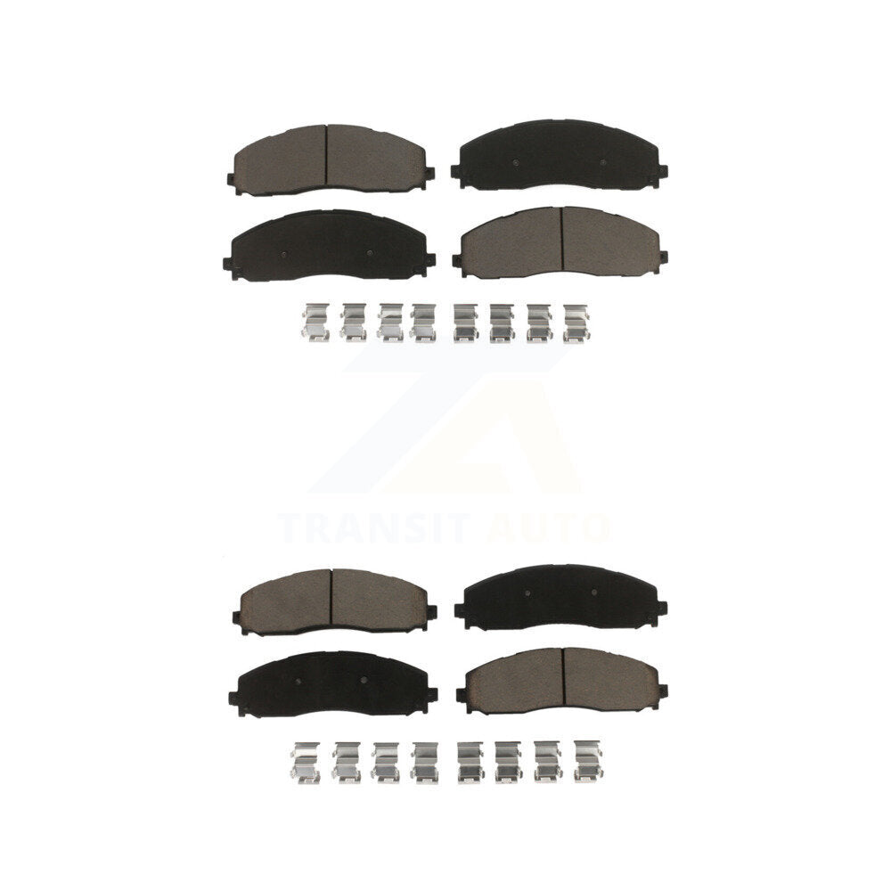 Ceramic Brake Pads Front Rear Kit For Ford F-350 Super Duty F-250 F-450