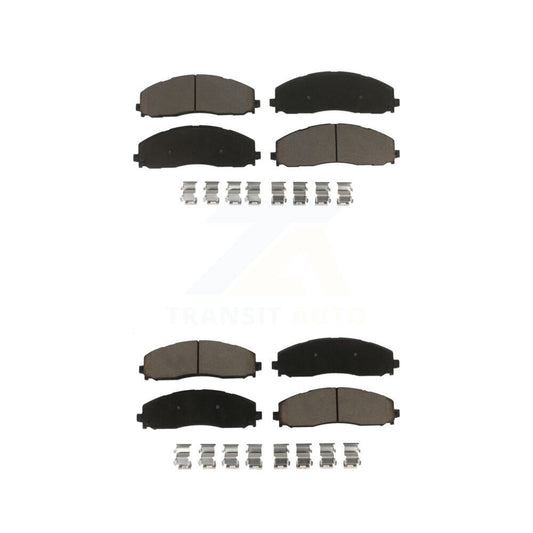 Ceramic Brake Pads Front Rear Kit For Ford F-350 Super Duty F-250 F-450