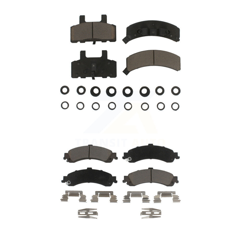 Ceramic Brake Pads Front Rear Kit For 2000 GMC Yukon With Dual Piston Caliper