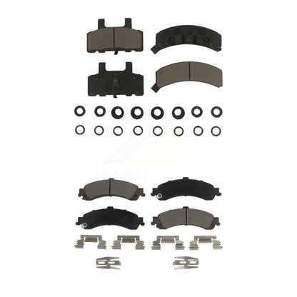 Ceramic Brake Pads Front Rear Kit For 2000 GMC Yukon With Dual Piston Caliper