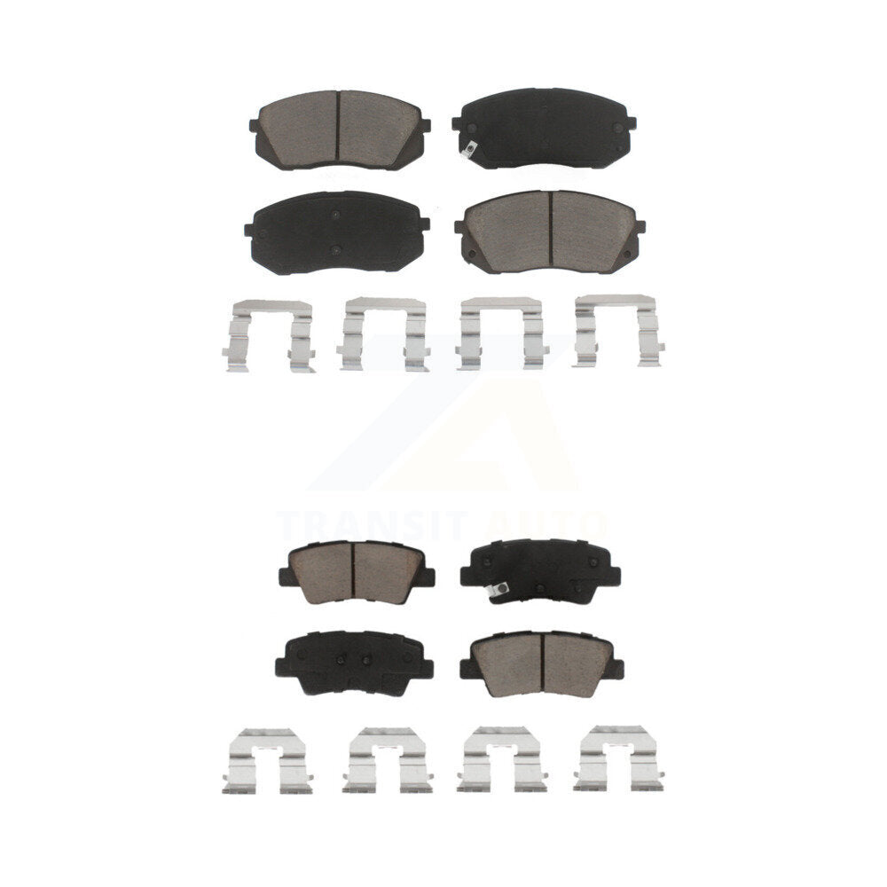 Ceramic Brake Pads Front Rear Kit For Hyundai Sonata Kia Soul EV Cadenza