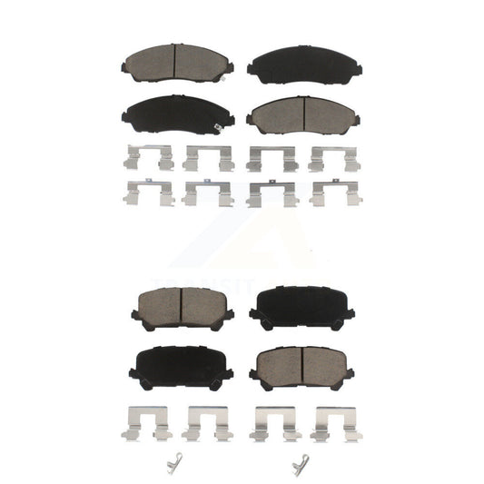 Ceramic Brake Pads Front Rear Kit For Honda Pilot Ridgeline Acura MDX