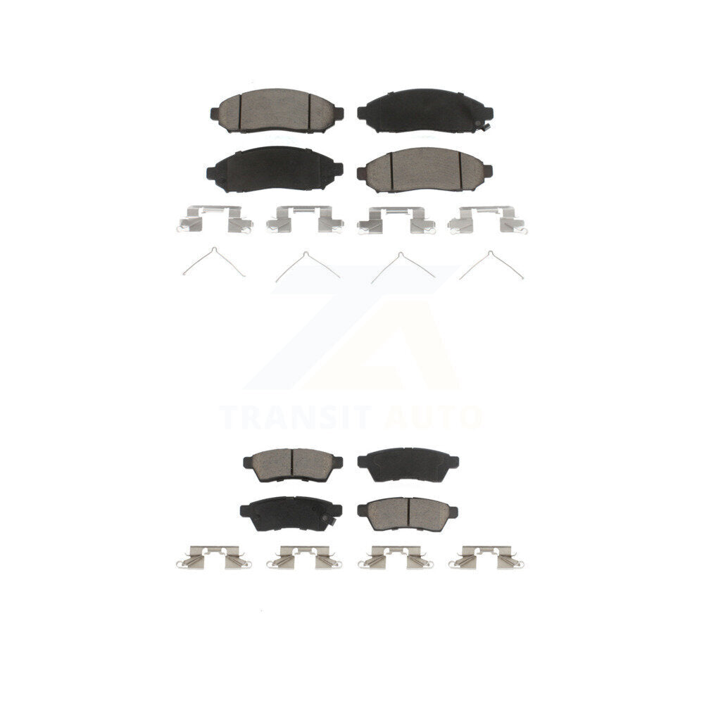 Ceramic Brake Pads Front Rear Kit For Nissan Frontier Xterra Suzuki Equator