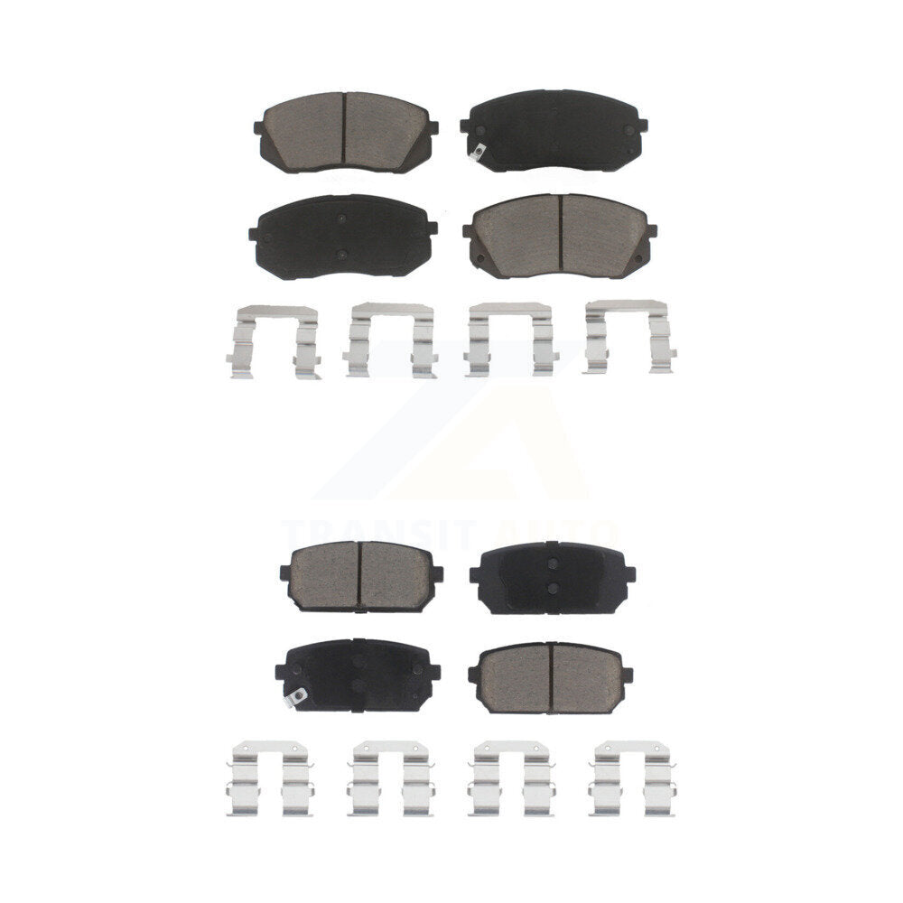 Ceramic Brake Pads Front Rear Kit For 2007-2012 Kia Rondo