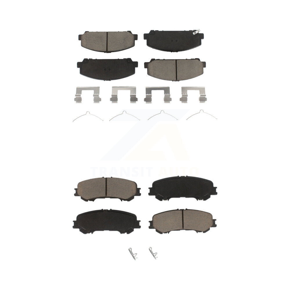 Ceramic Brake Pads Front Rear Kit For 2017-2023 Nissan TITAN