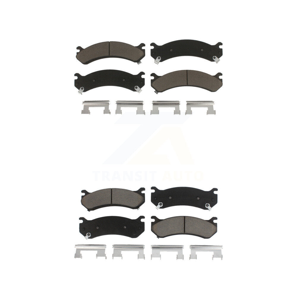 Ceramic Brake Pad Front Rear Kit For Chevrolet GMC Sierra 2500 HD Silverado 3500