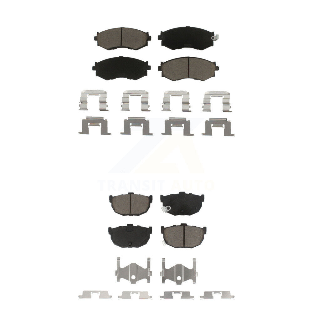 Ceramic Brake Pads Front Rear Kit For 1990-1992 Nissan Stanza Disc rear brakes