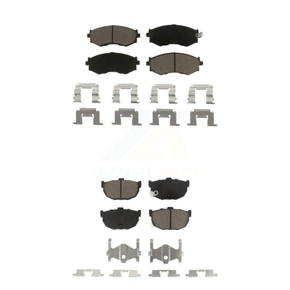Ceramic Brake Pads Front Rear Kit For 1990-1992 Nissan Stanza Disc rear brakes