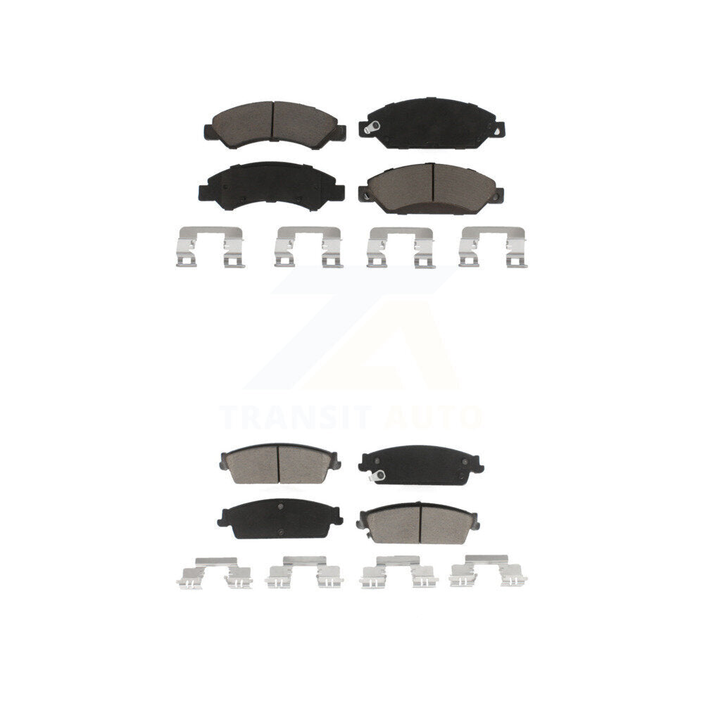 Ceramic Brake Pads Front Rear Kit For Chevrolet Avalanche Cadillac GMC Tahoe XL