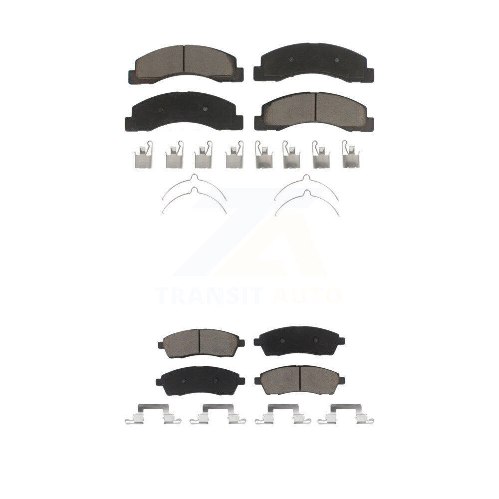 Ceramic Brake Pads Front Rear Kit For Ford F-350 Super Duty F-250 Excursion
