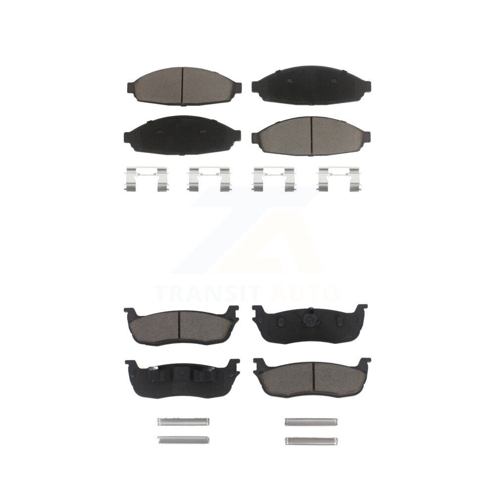 Ceramic Brake Pads Front Rear Kit For 2003-2010 Lincoln Town Car Limousine
