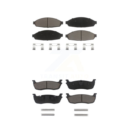 Ceramic Brake Pads Front Rear Kit For 2003-2010 Lincoln Town Car Limousine