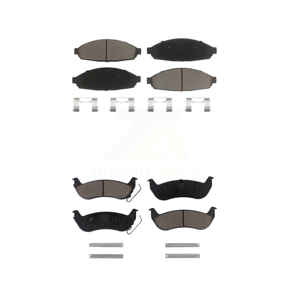 Ceramic Brake Pads Front Rear Kit For Ford Crown Victoria Lincoln Town Car Grand