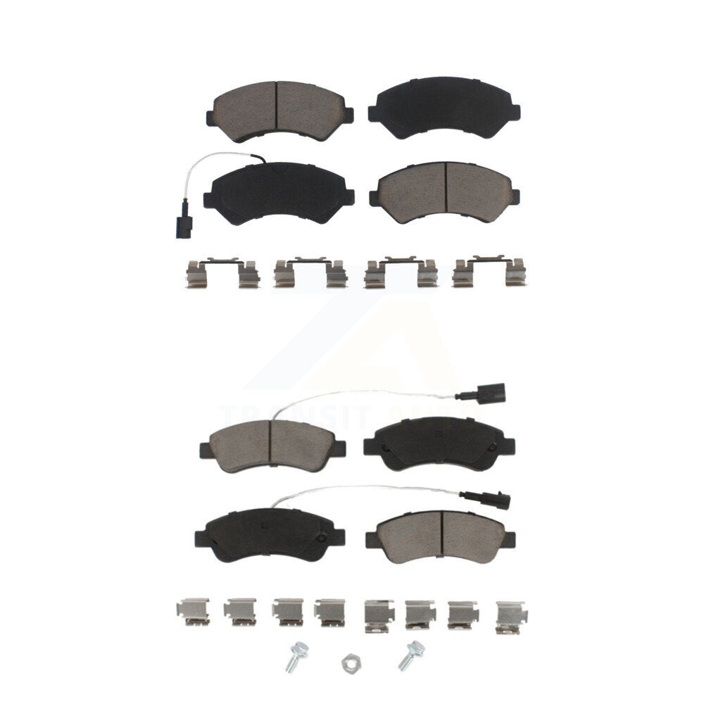 Ceramic Brake Pads Front Rear Kit For 2014-2020 Ram ProMaster 2500 3500 1500