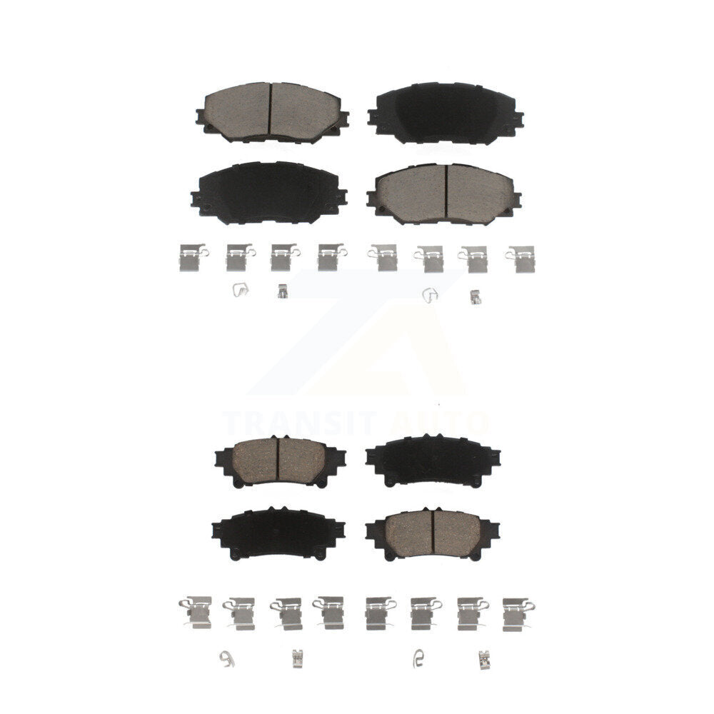 Ceramic Brake Pads Front Rear Kit For 2012-2018 Toyota Prius V