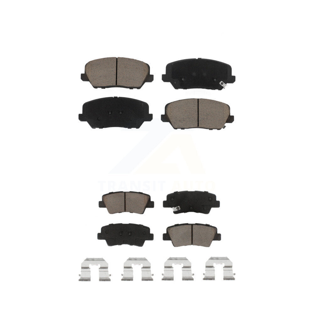 Ceramic Brake Pads Front Rear Kit For 2017 Kia Forte Koup Turbocharged