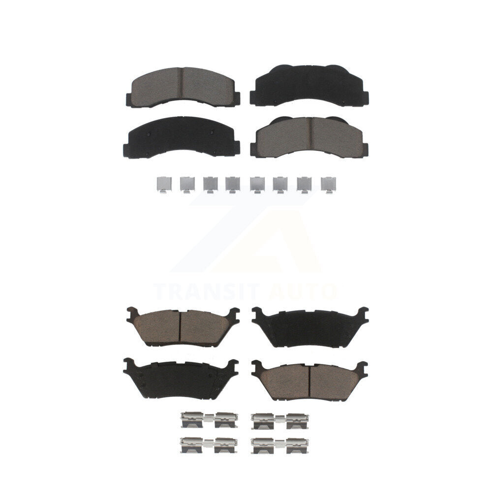Ceramic Brake Pads Front Rear Kit For Ford F-150 With Electric Parking