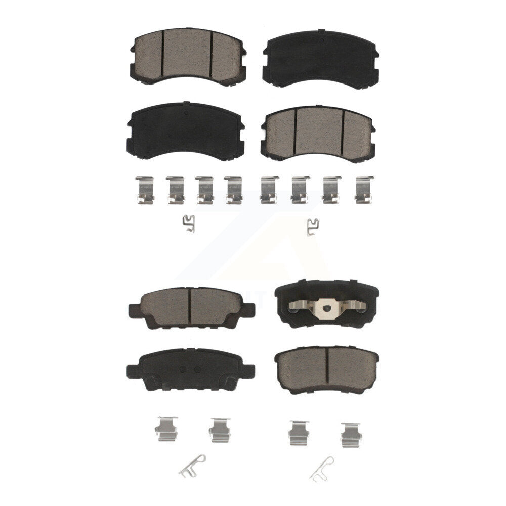 Ceramic Brake Pads Front Rear Kit For 2007 Mitsubishi Lancer