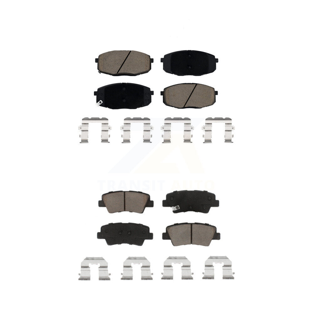 Ceramic Brake Pads Front Rear Kit For 2014-2016 Kia Soul
