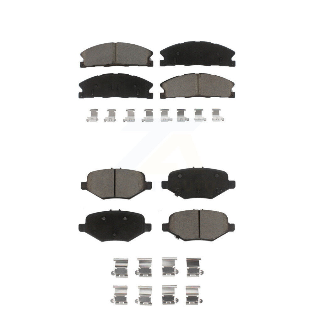 Ceramic Brake Pads Front Rear Kit For Ford Explorer Flex Taurus Police Sedan MKS