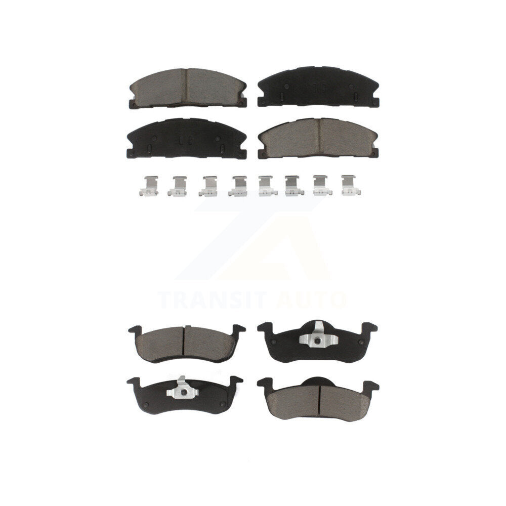 Ceramic Brake Pads Front Rear Kit For Lincoln MKT