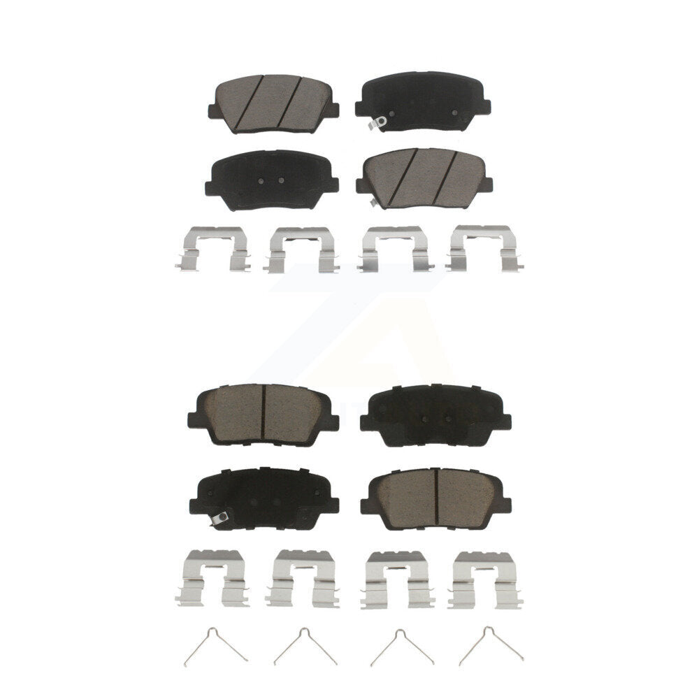 Ceramic Brake Pad Front Rear Kit For 14-15 Kia Sorento With Red Painted Calipers