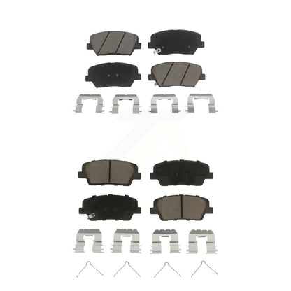 Ceramic Brake Pad Front Rear Kit For 14-15 Kia Sorento With Red Painted Calipers
