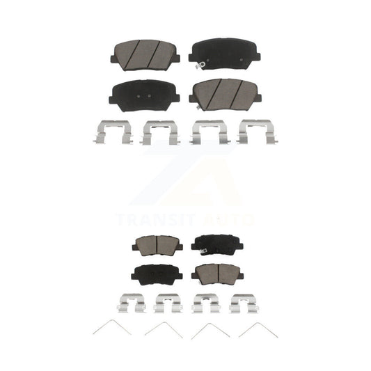 Ceramic Brake Pads Front Rear Kit For 14-17 Kia Rondo With Manual Parking