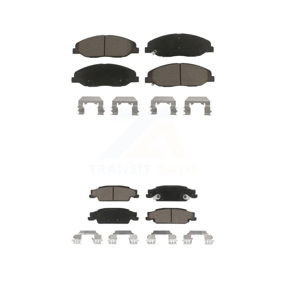 Ceramic Brake Pads Front Rear Kit For 2009-2011 Cadillac STS With Base Brakes