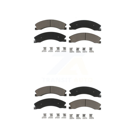 Ceramic Brake Pad Front Rear Kit For GMC Chevrolet Sierra 2500 HD Silverado 3500