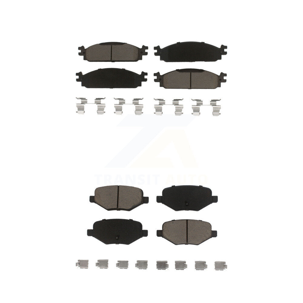 Ceramic Brake Pads Front Rear Kit For 2009-2010 Lincoln MKS