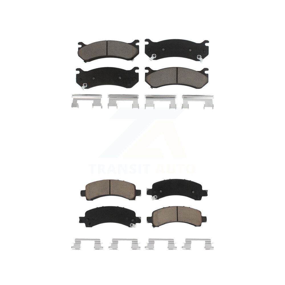 Ceramic Brake Pads Front Rear Kit For Chevrolet Avalanche 1500 GMC Yukon Express