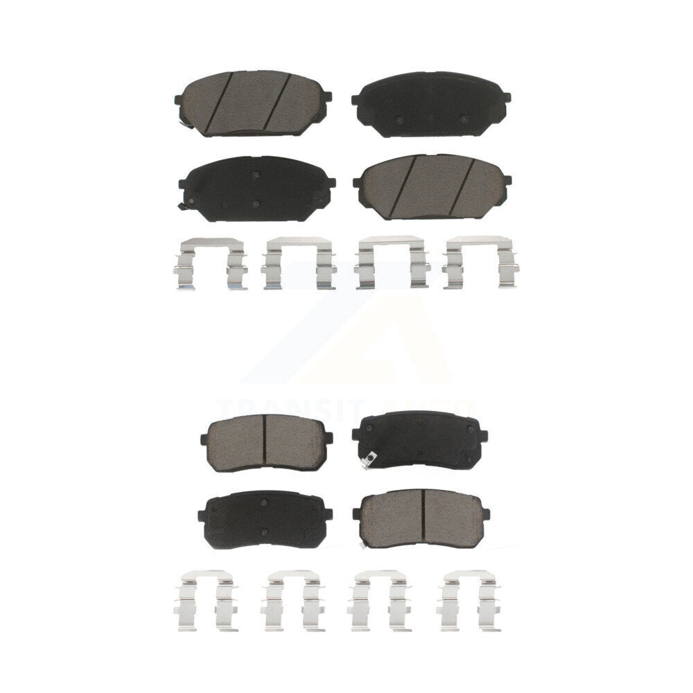 Ceramic Brake Pads Front Rear Kit For 2007-2012 Hyundai Veracruz