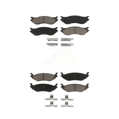 Ceramic Brake Pads Front Rear Kit For Dodge Ram 1500 Durango Van