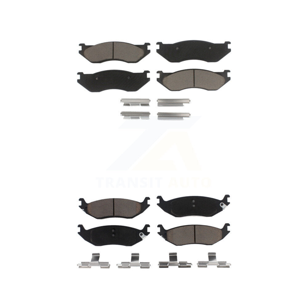 Ceramic Brake Pads Front Rear Kit For Dodge Ram 1500