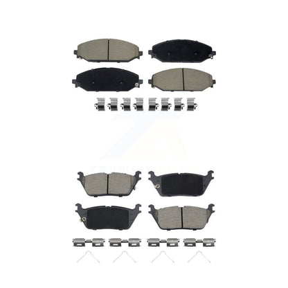 Ceramic Brake Pads Front Rear Kit For Ram 1500 Jeep Wagoneer Grand L