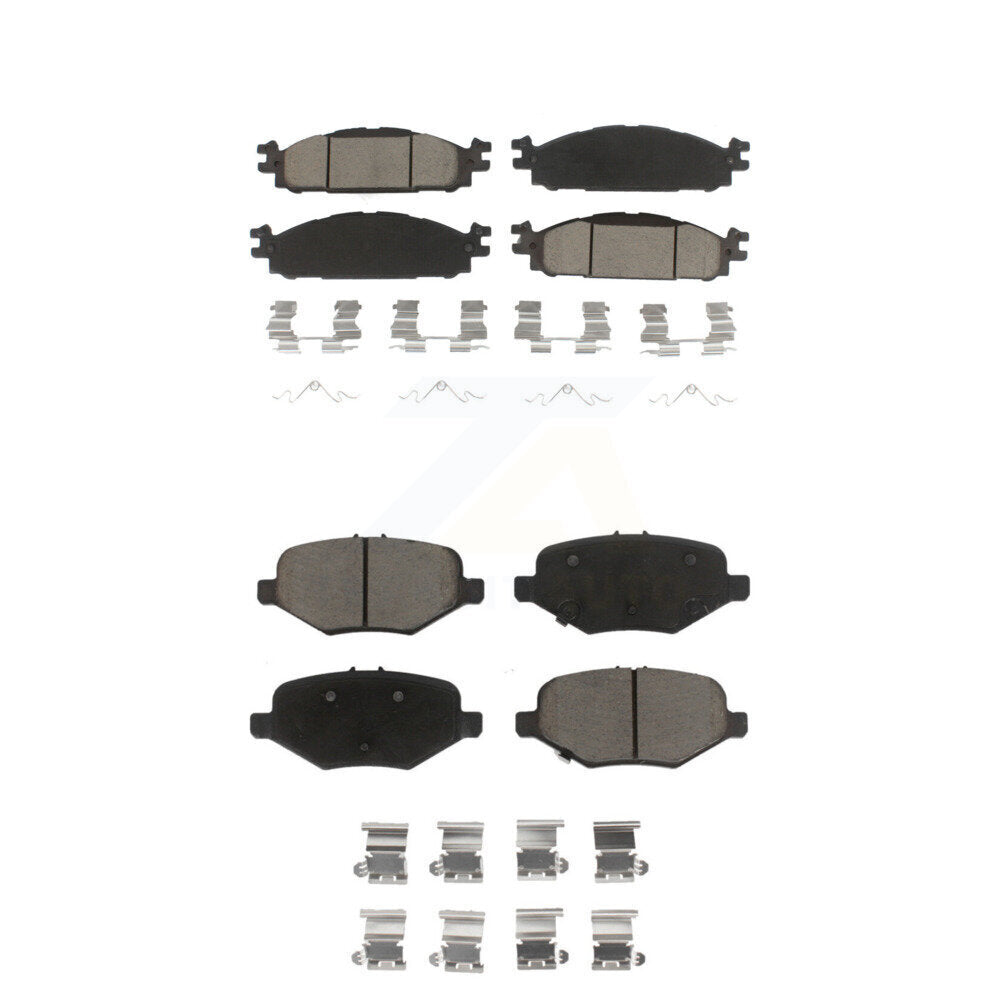 Ceramic Brake Pads Front Rear Kit For 15 Ford Explorer Without Heavy Duty Brakes