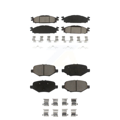 Ceramic Brake Pads Front Rear Kit For 15 Ford Explorer Without Heavy Duty Brakes