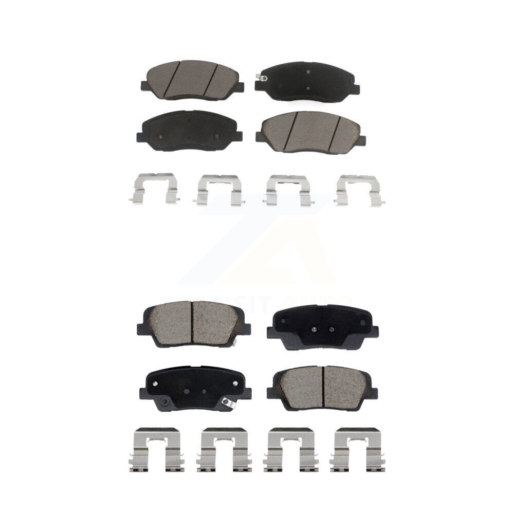 Ceramic Brake Pads Front Rear Kit For 2013-2016 Hyundai Santa Fe XL 3.3L